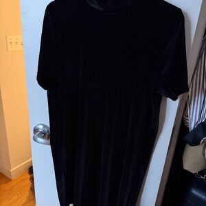 Madewell Black Velvet Shift dress